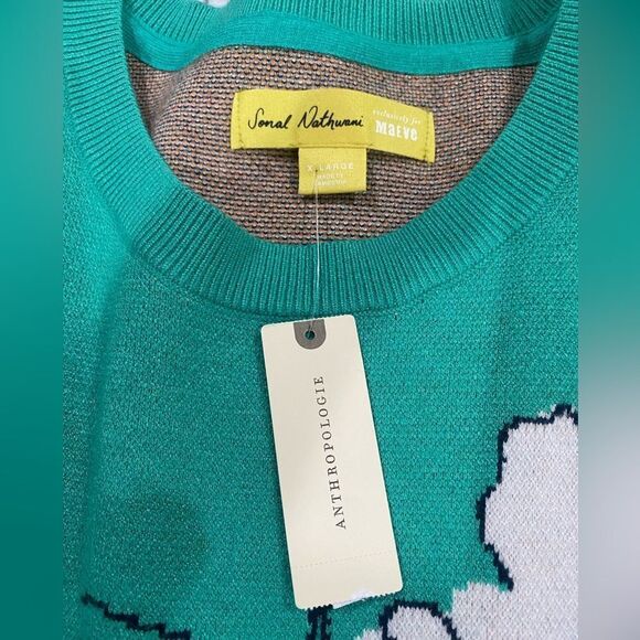 SONAL NATHWANI CAMRYN CROPPED CREWNECK SWEATER BY MAEVE - Picture 5 of 5